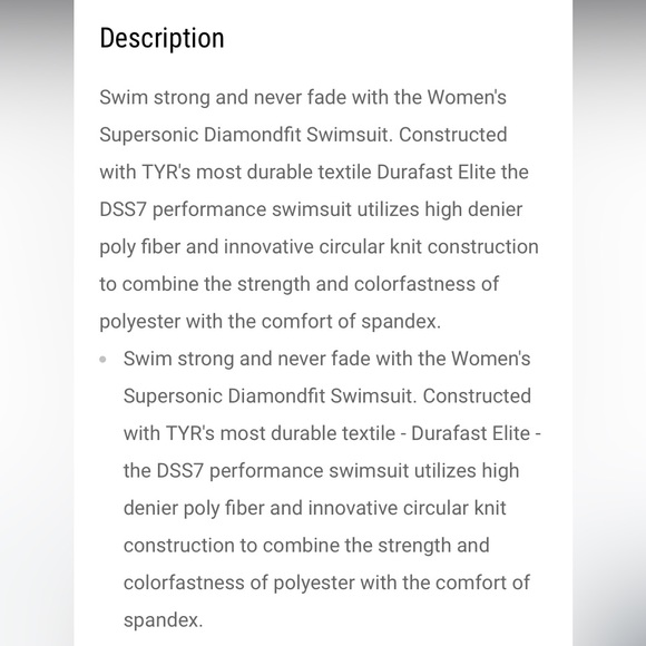 TYR Women's Supersonic Diamondfit Swimsuit Multicolored Size XS/XXS - Picture 4 of 10